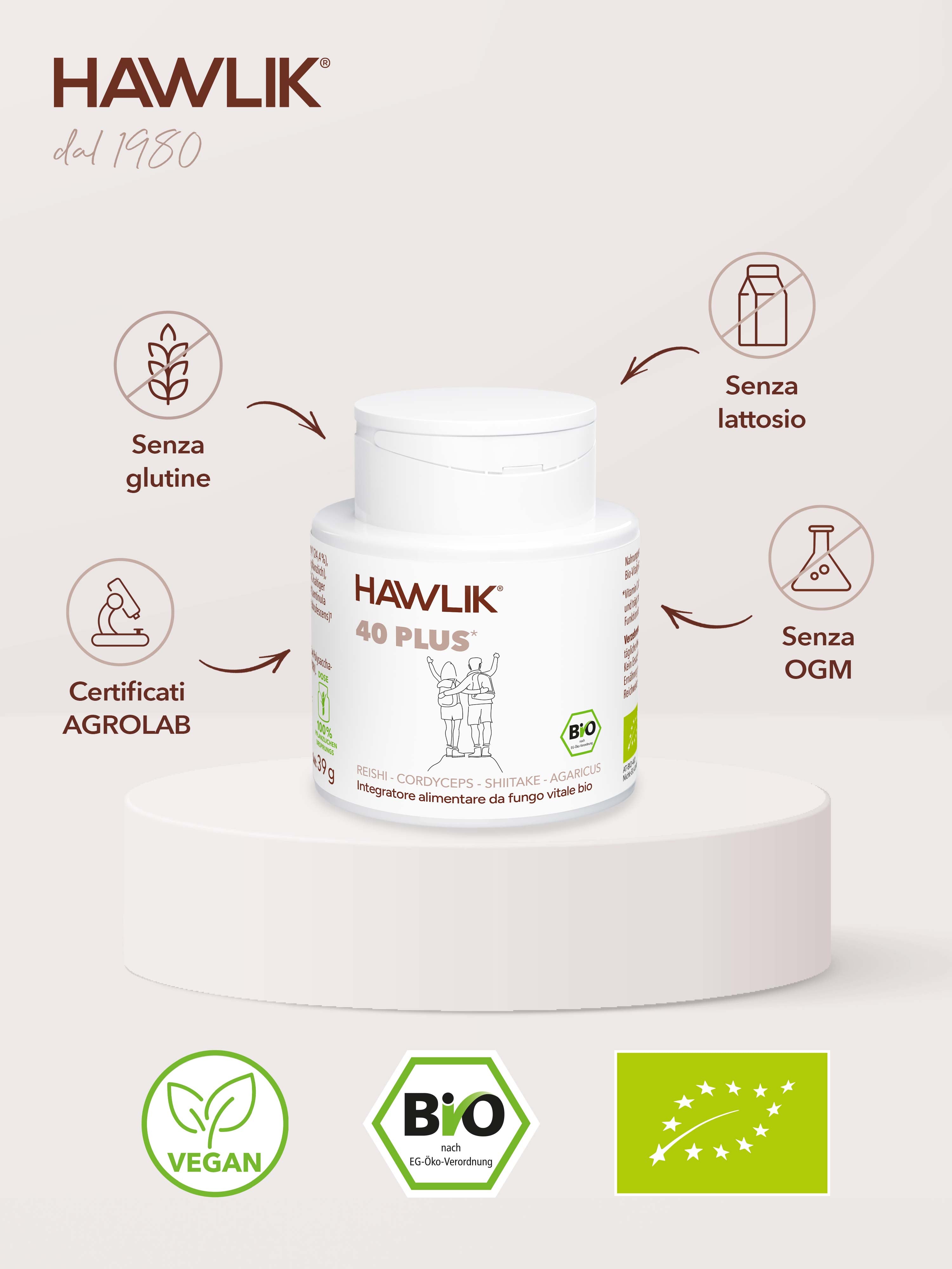 HAWLIK 40 plus miscela di funghi