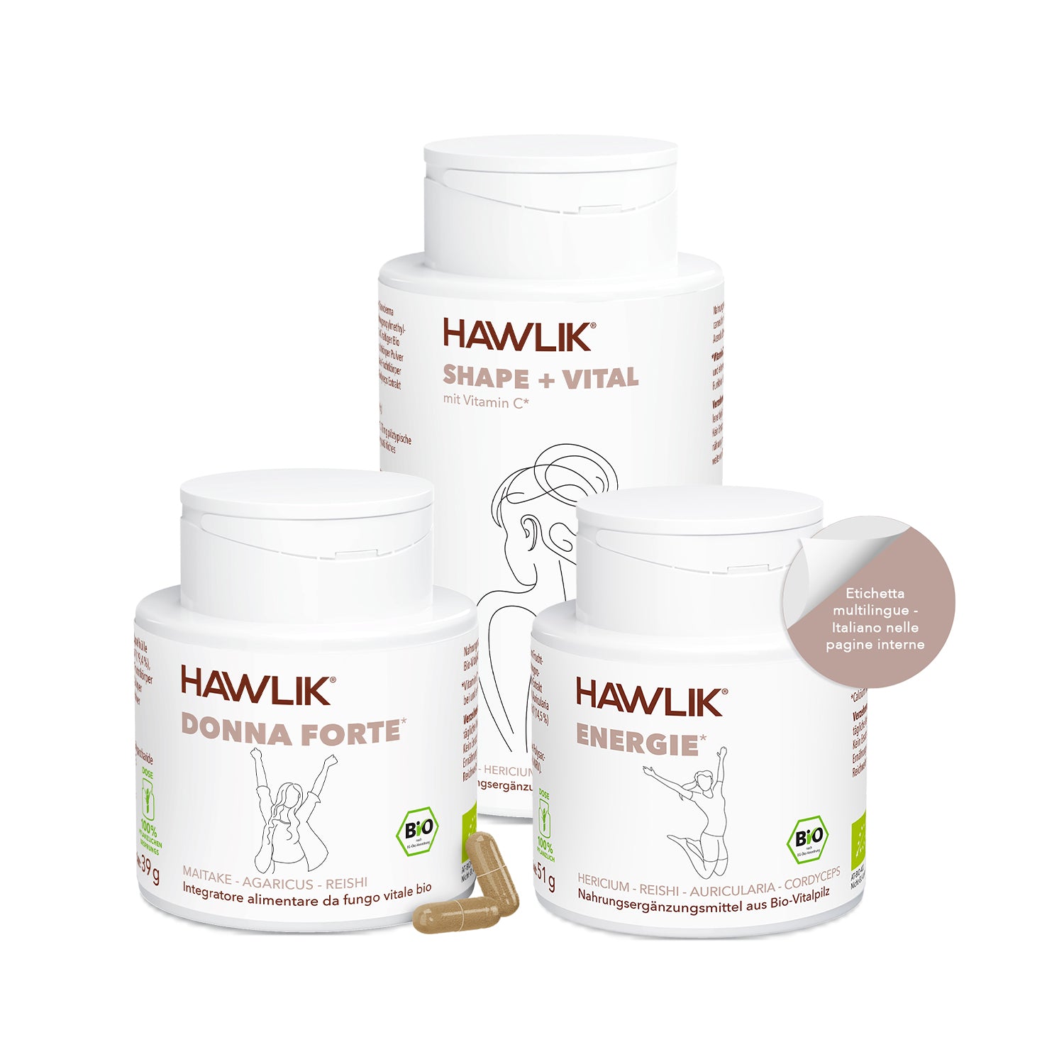 Crodyceps-Agaricus-Reishi Funghi medicinali biologici