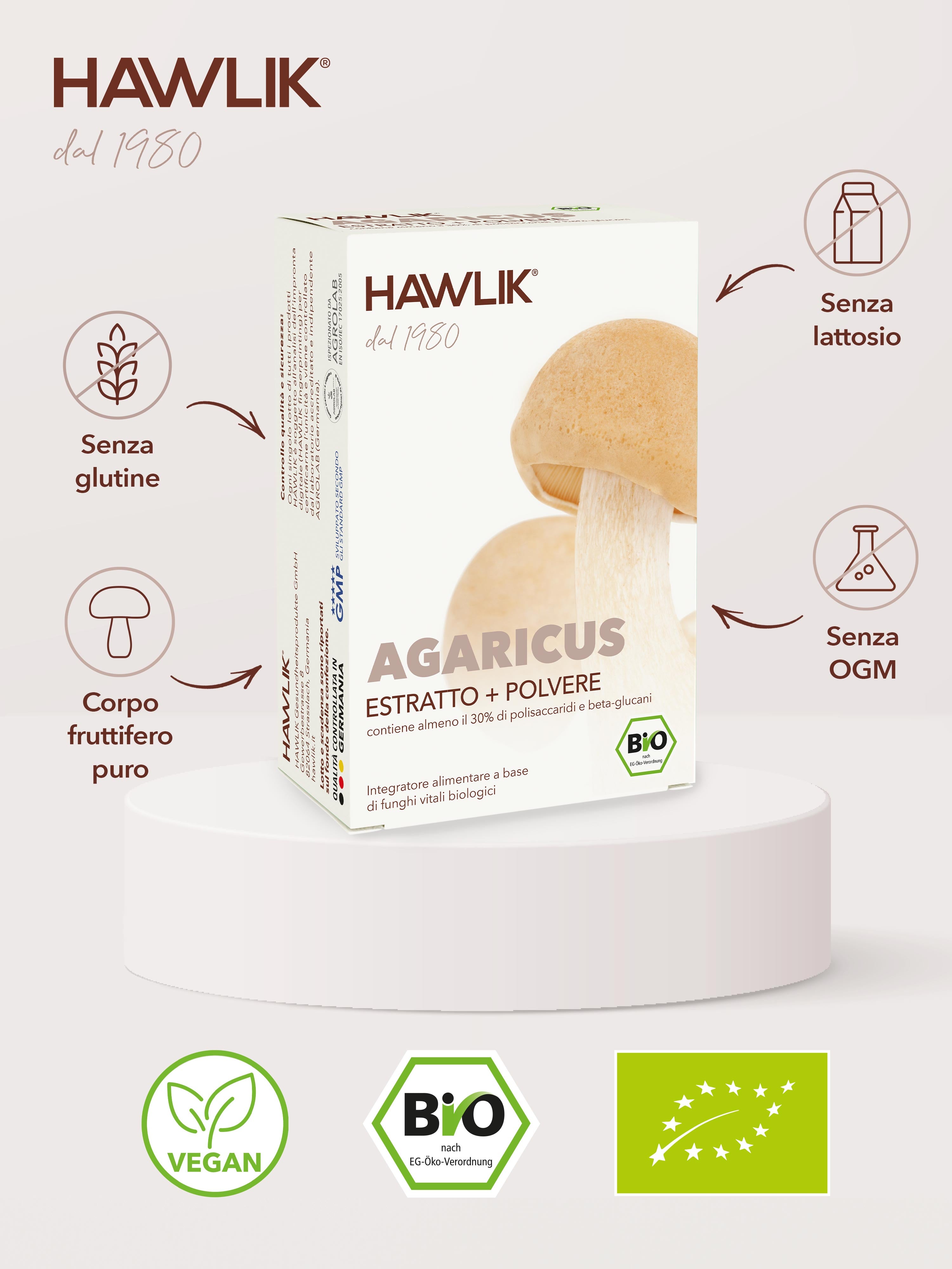 HAWLIK Agaricus biologico estratto + polvere