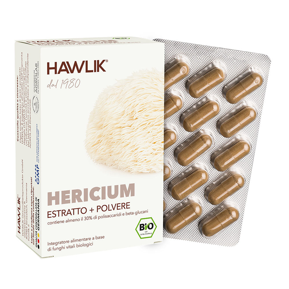 HAWLIK Hericium biologico estratto + polvere in capsule