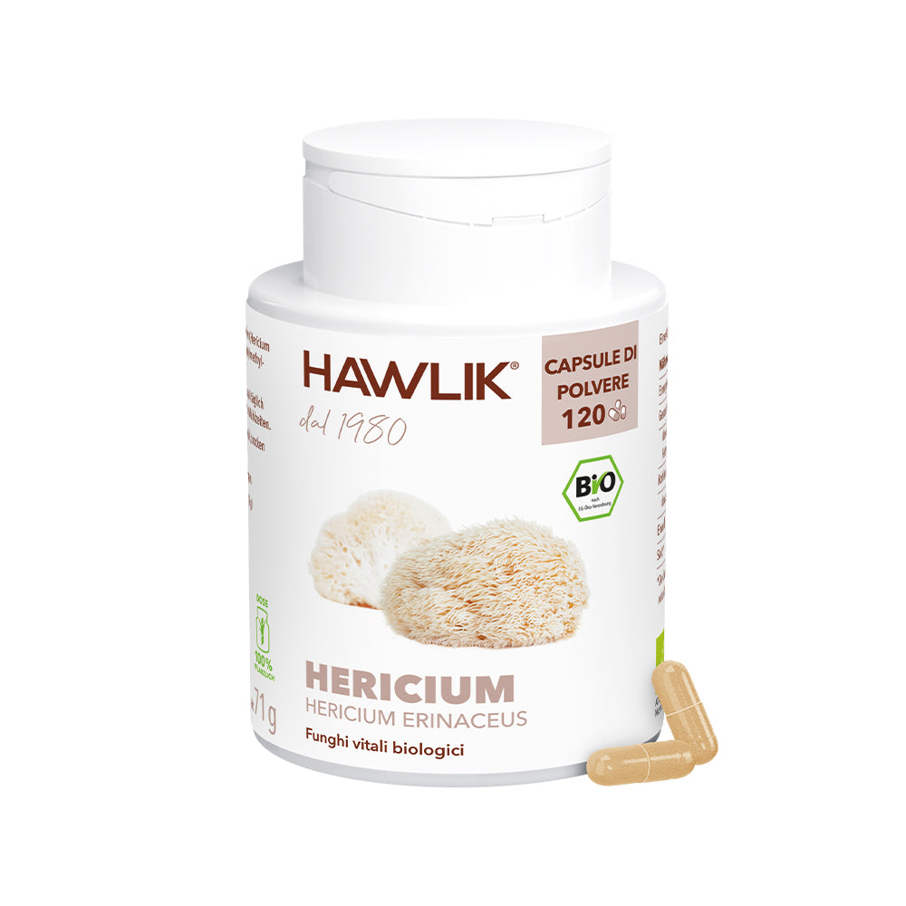 HAWLIK Hericium biologico capsule di polvere