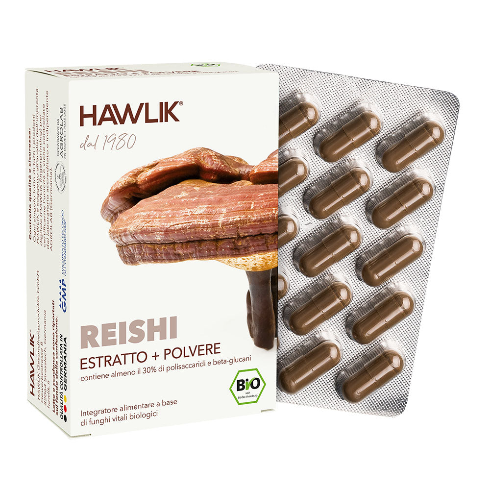 HAWLIK Reishi biologico estratto + polvere in capsule