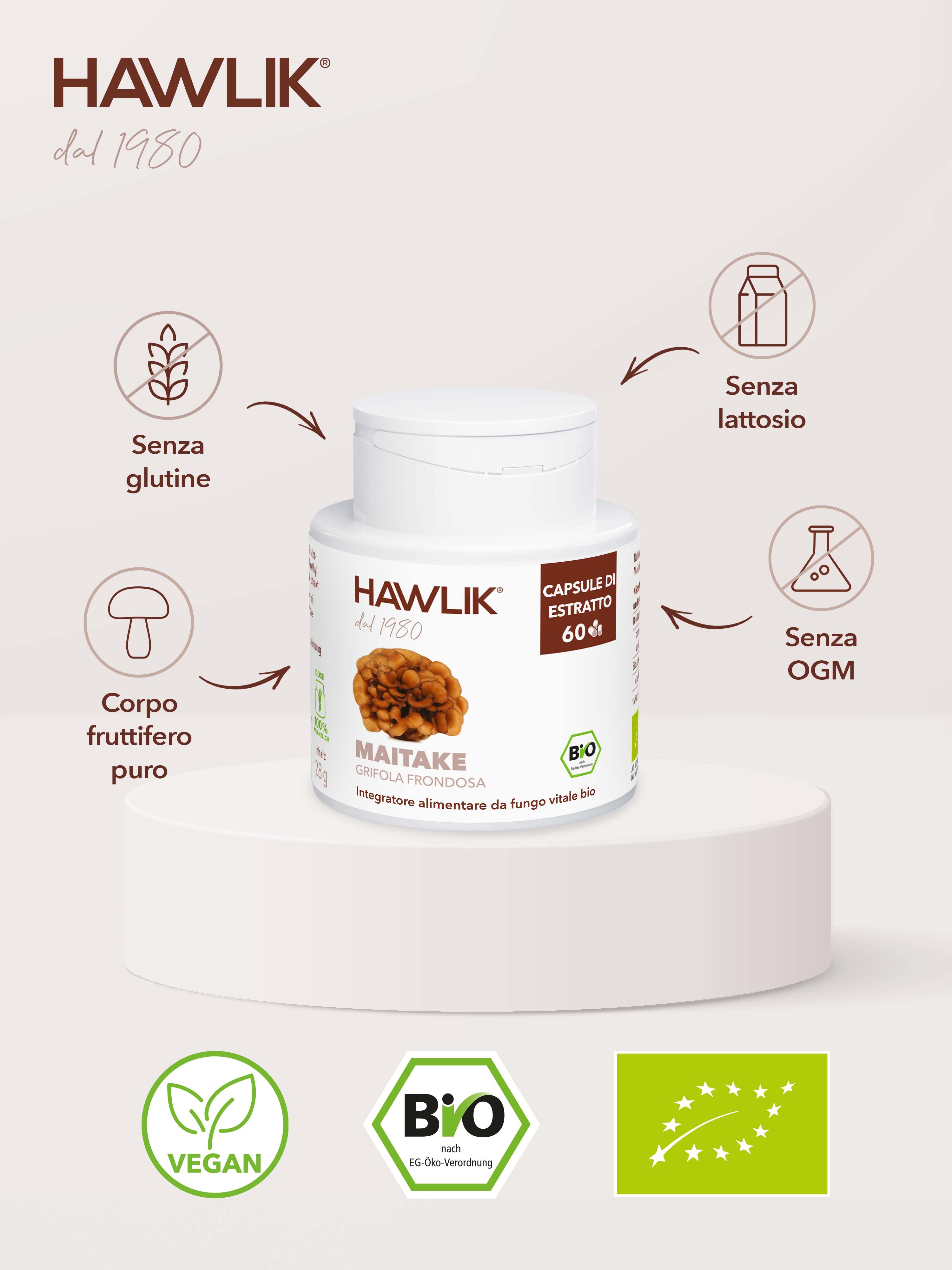 HAWLIK Maitake biologico estratto in capsule