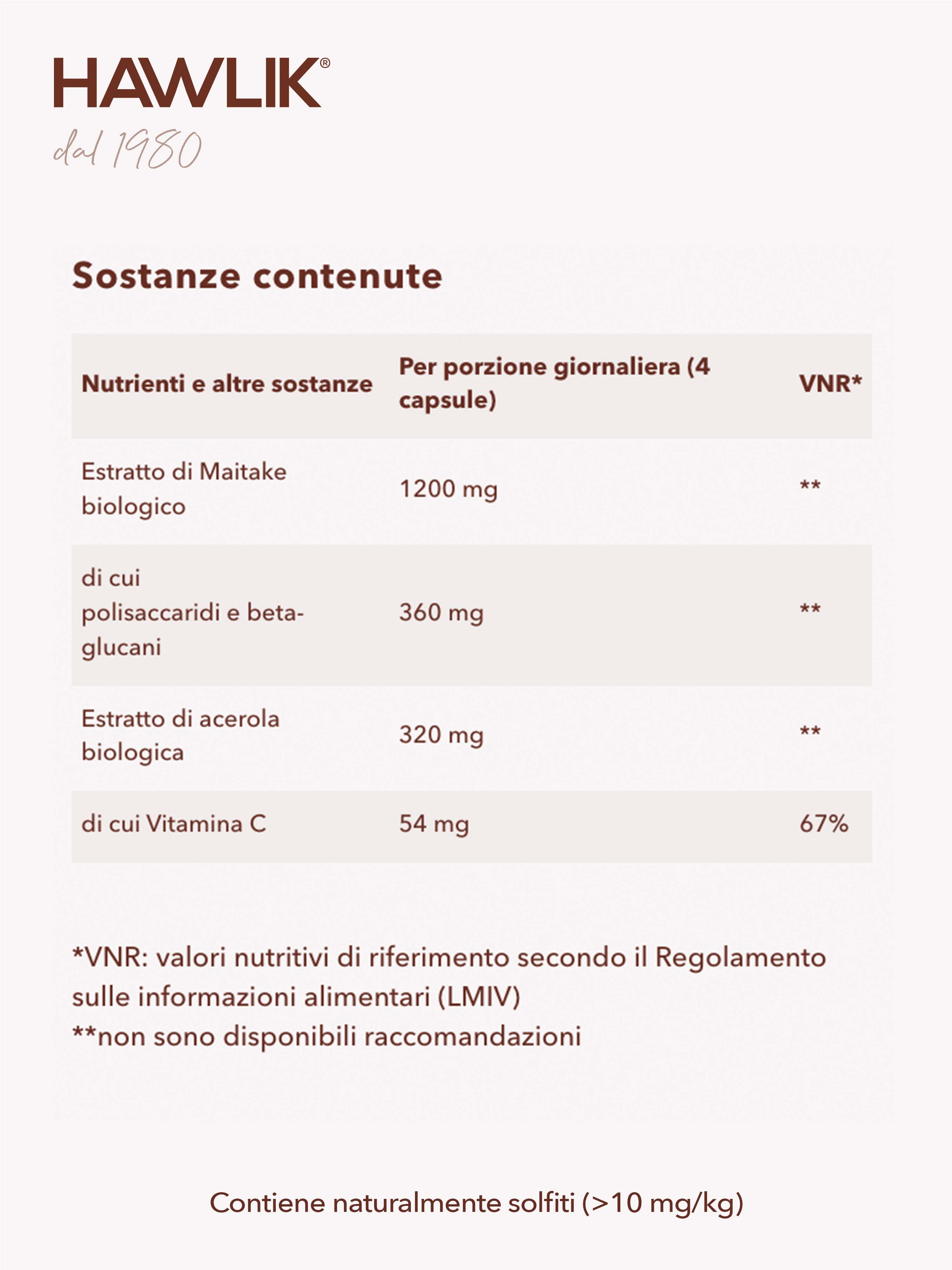 HAWLIK Maitake biologico estratto in capsule