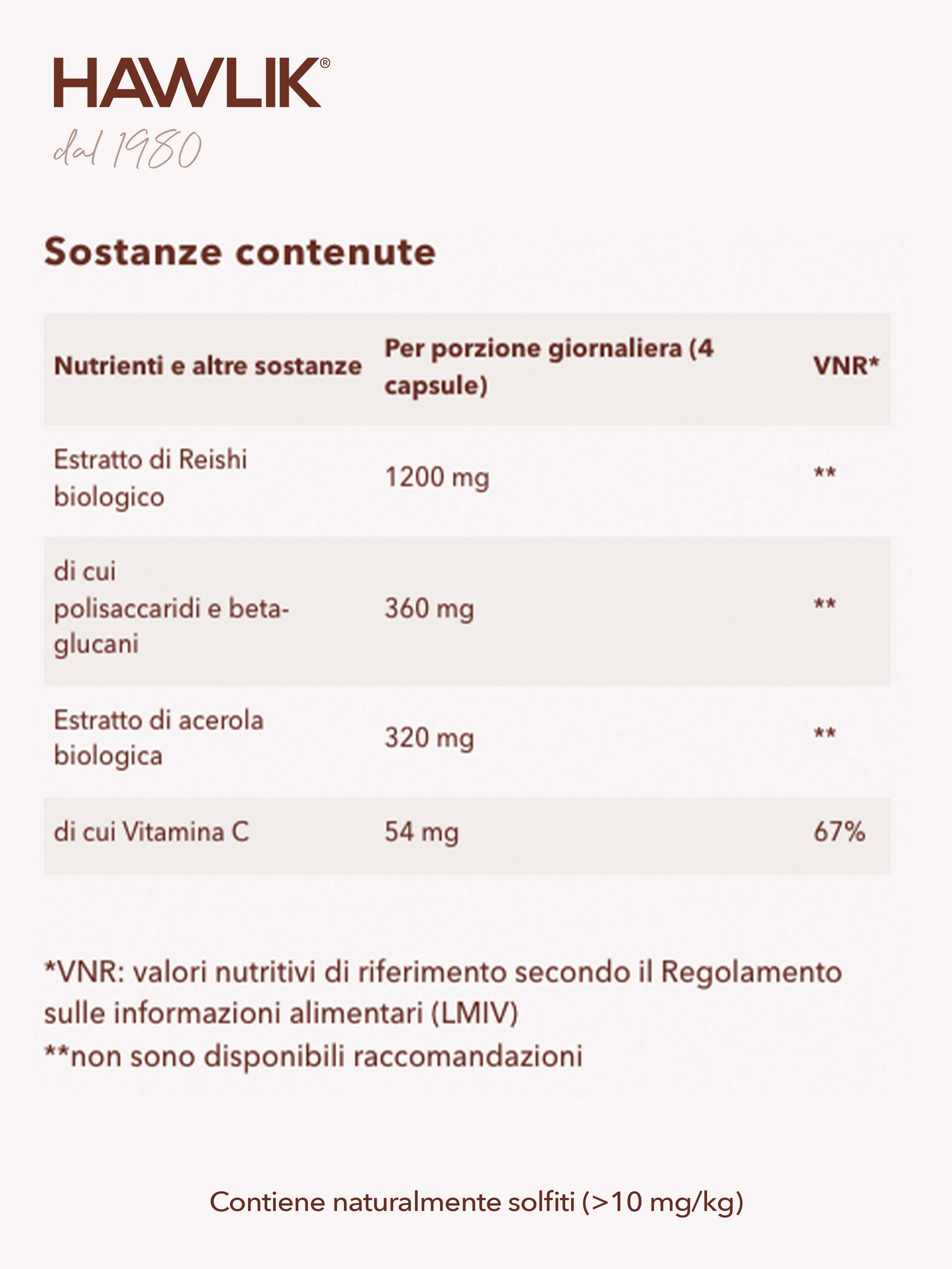 HAWLIK Reishi biologico estratto in capsule