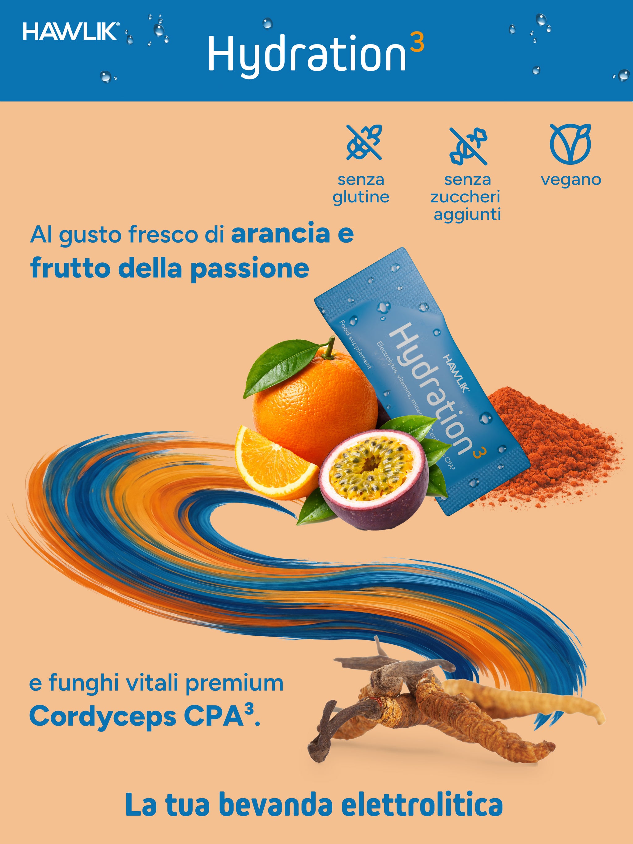 Hydration³ Bevanda elettrolitica con Cordyceps