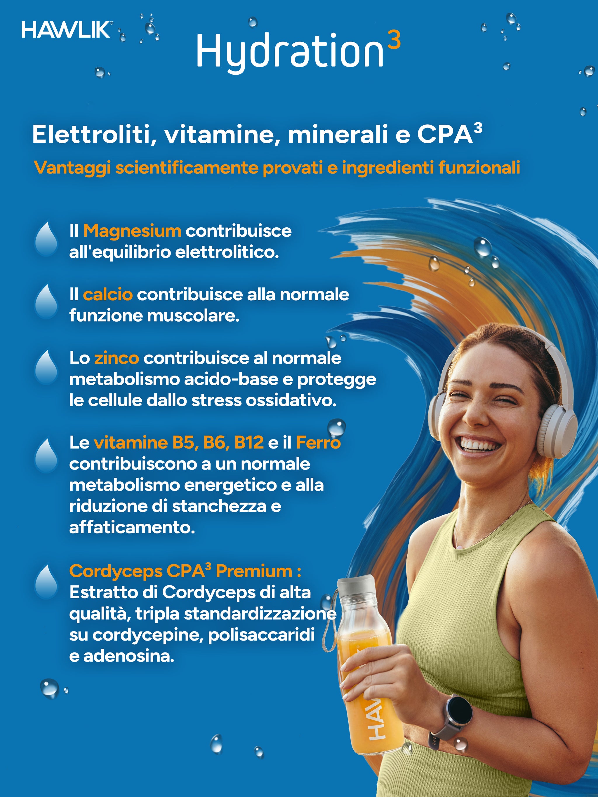 Hydration³ Bevanda elettrolitica con Cordyceps