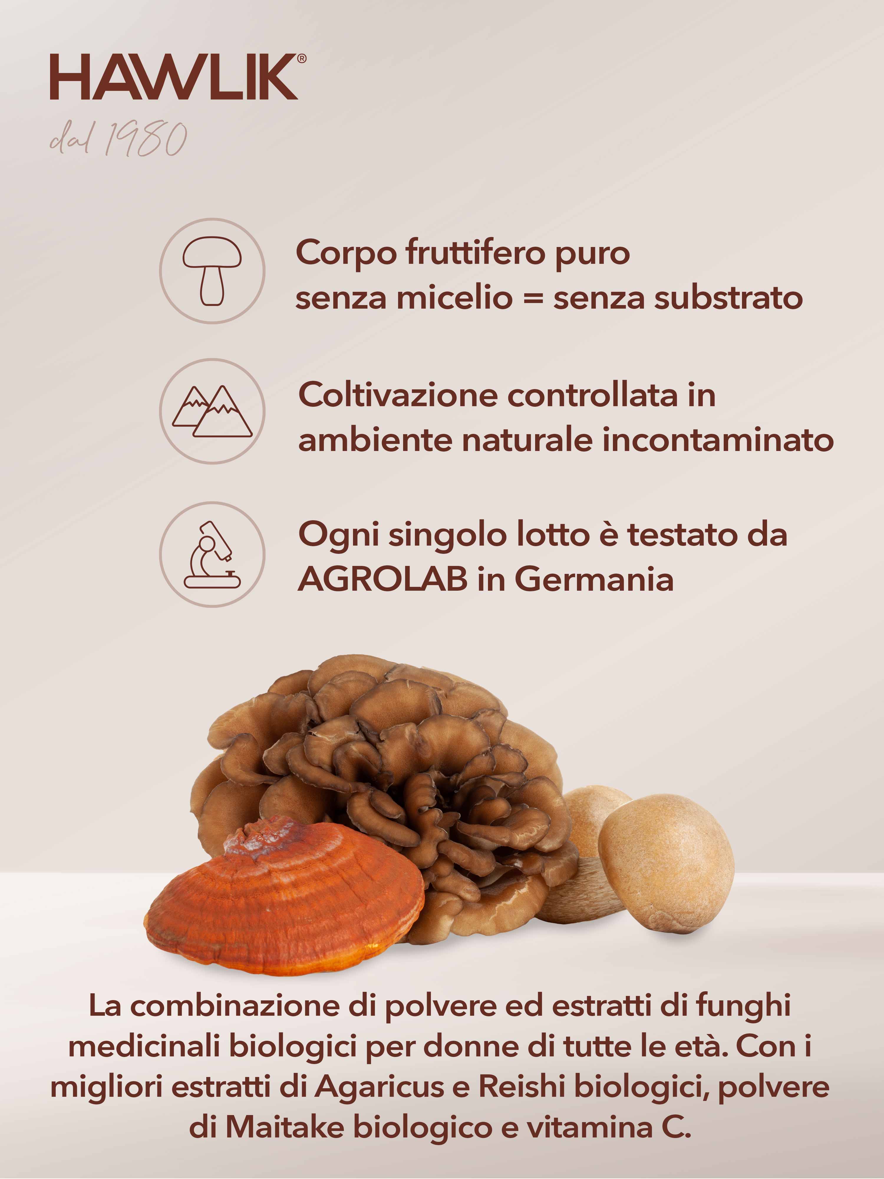 HAWLIK Donna forte miscela di funghi