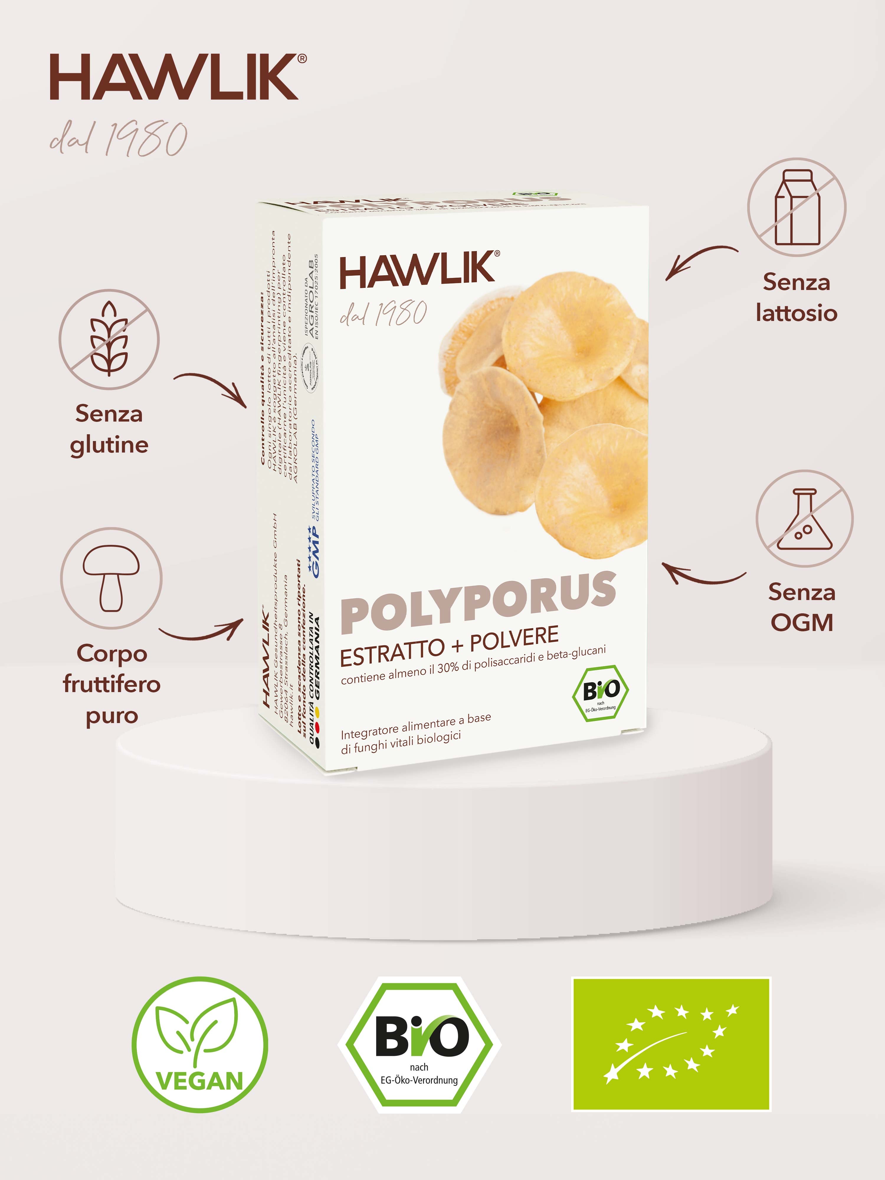 HAWLIK Polyporus biologico estratto + polvere