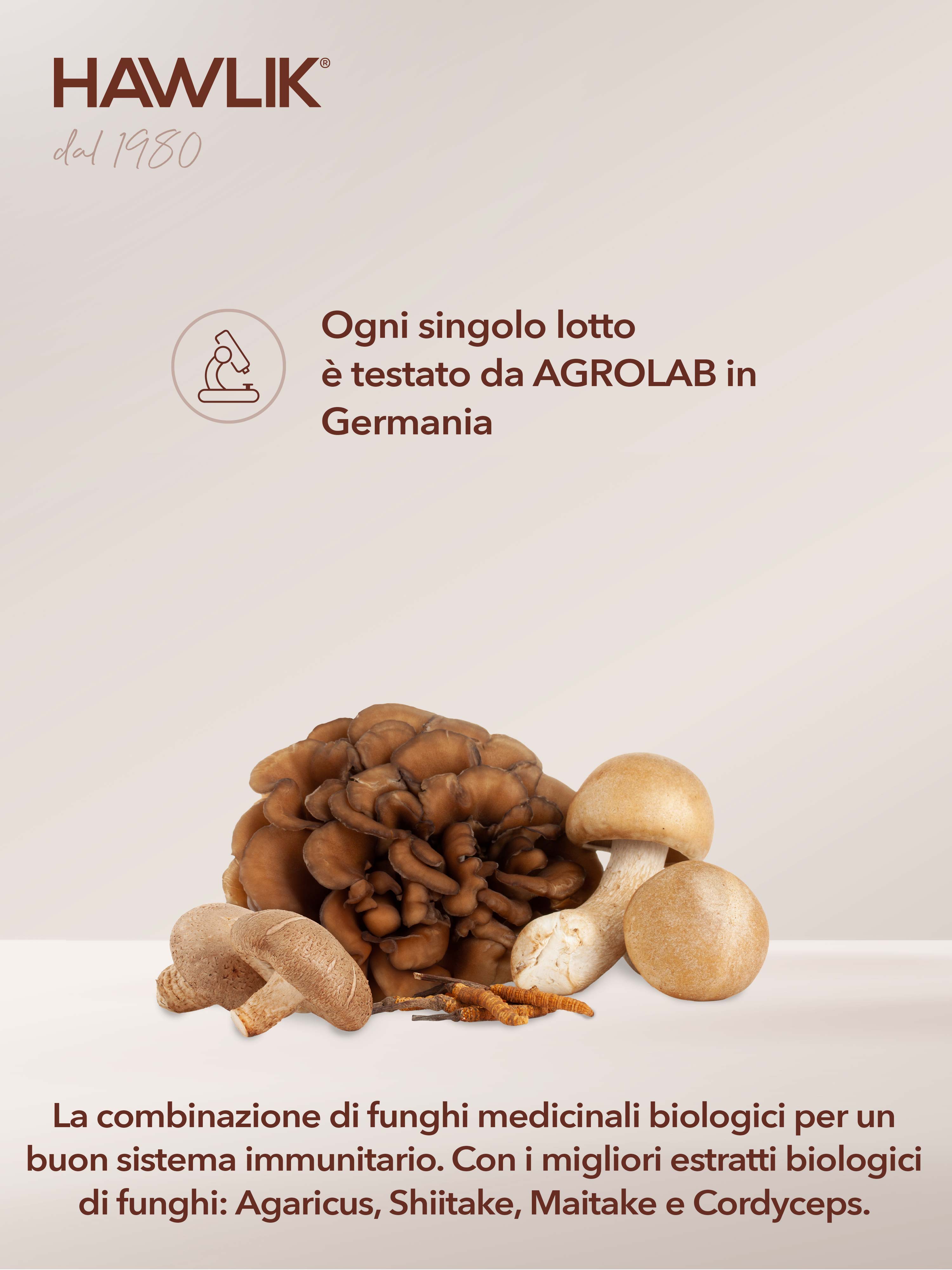 HAWLIK Sistema Immunitario miscela di funghi