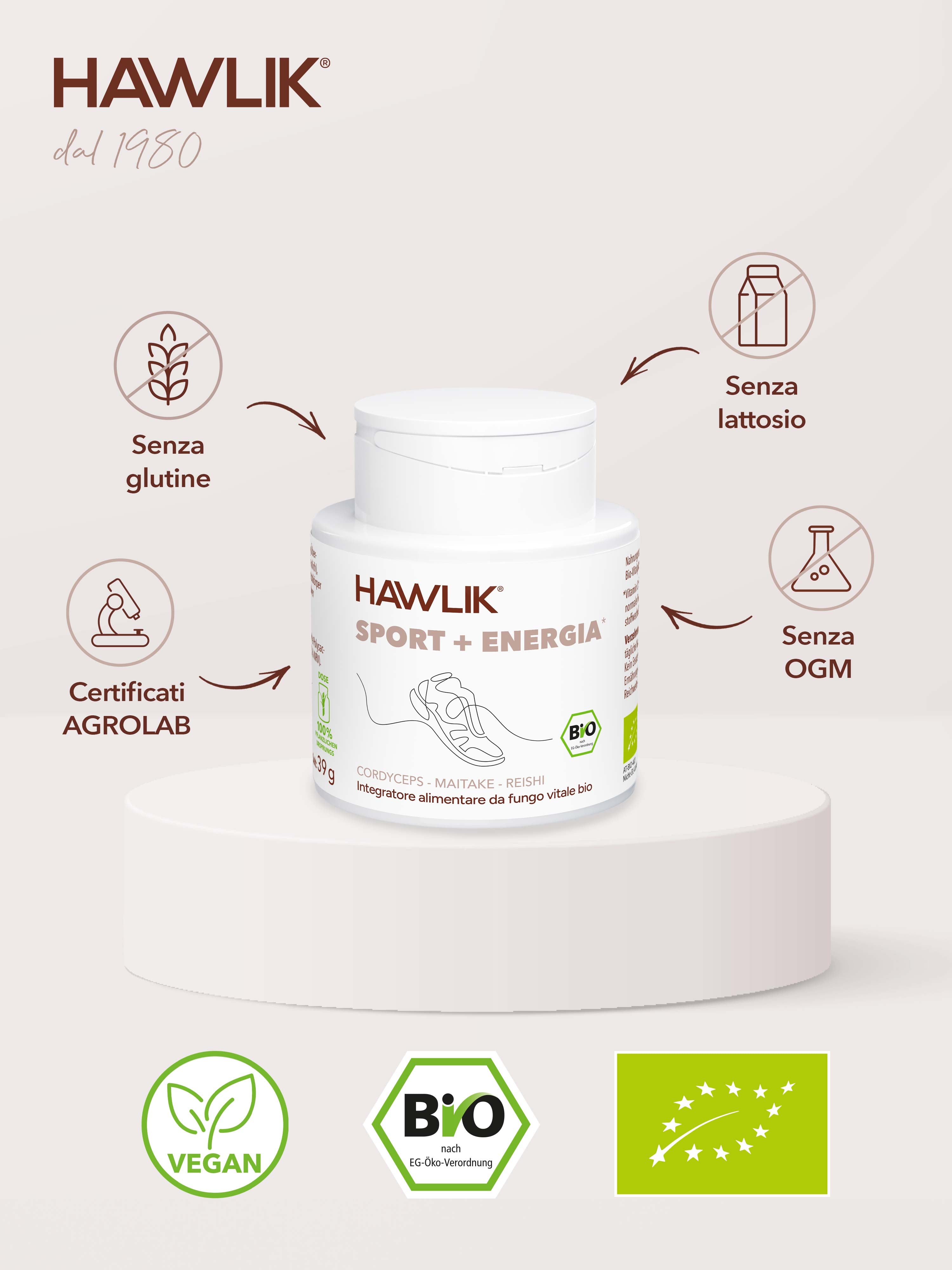 HAWLIK Sport+Energia miscela di funghi